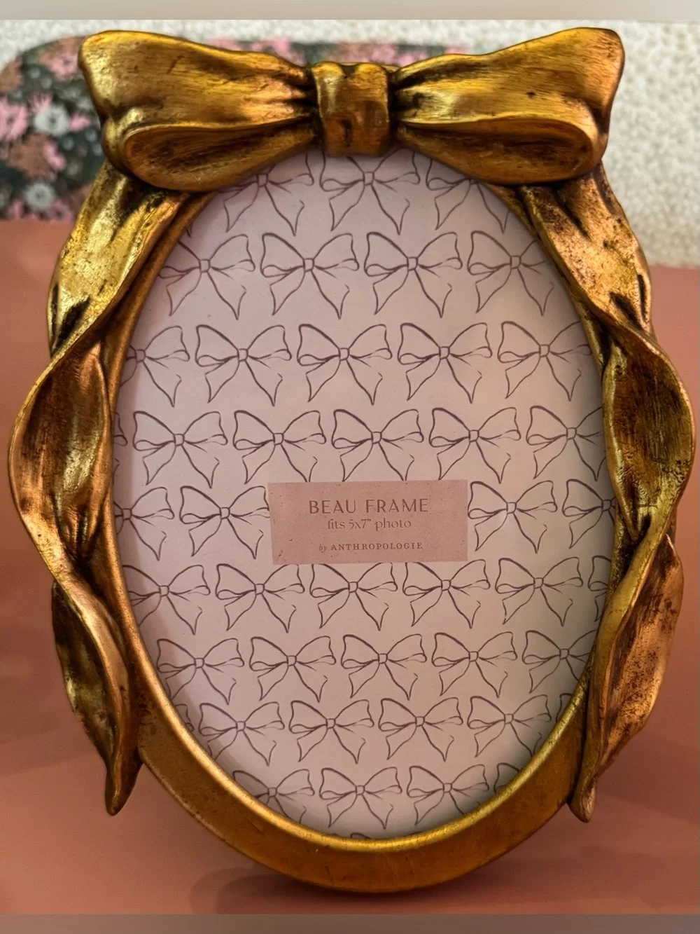 Anthropologie Beau Bow Gold Picture Frame